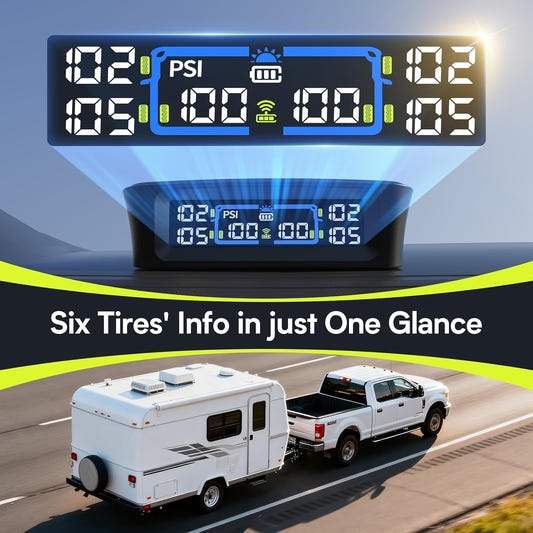 TM12 RV Tire Pressure Monitoring System, TPMS Set of 6 Sensors