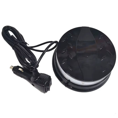 Amber LED Revolving Warning Beacon Light-Universal Vehicle Strobe for Trucks, Cars, Emergency Use