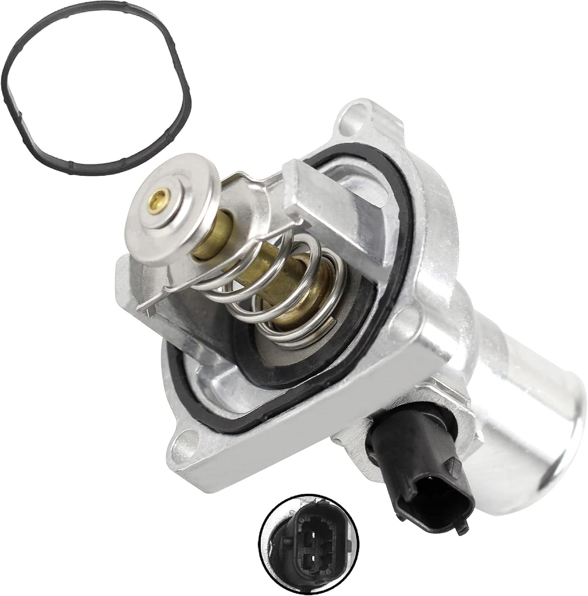 96984104 Thermostat Housing Assembly w/Gasket Fit 2009-2011 for Chevy Aveo Aveo 5/2011-2016 for Chevy Cruze / 2013-2018 for Chevy Sonic/for Pontiac G3 2009-2010/1.6L 1.8L / 55564891