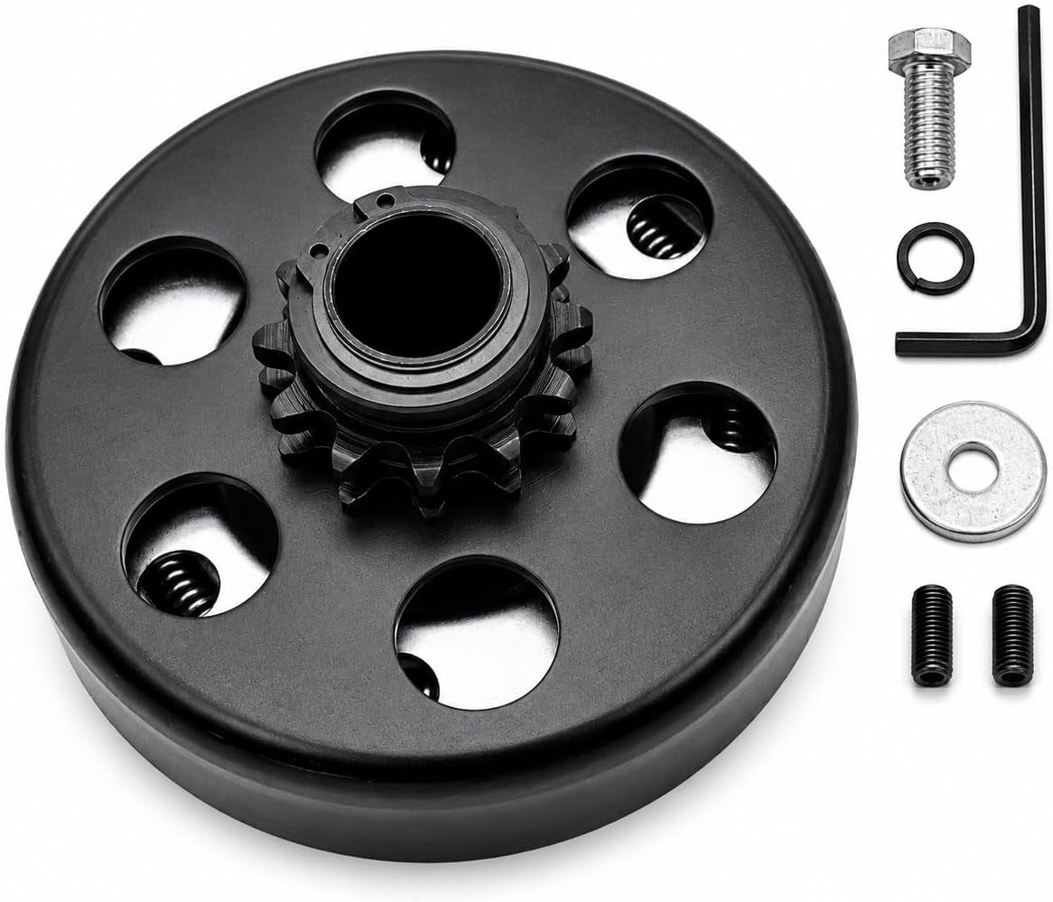 Centrifugal Clutch 3/4" Bore 12 Tooth for #35 Chain, Fit for 3/4" Bore Pedator 212cc, Honda GC GX and Most 2-6.5HP Small Engines performance Parts, MiniBike, Go Kart, Included Bolt and Washer Kit.