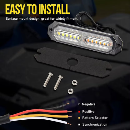 Truck Car LED Strobe Warning Lights Red Blue Emergency Flashing High-Intensity Beacon Light Bar Accessories