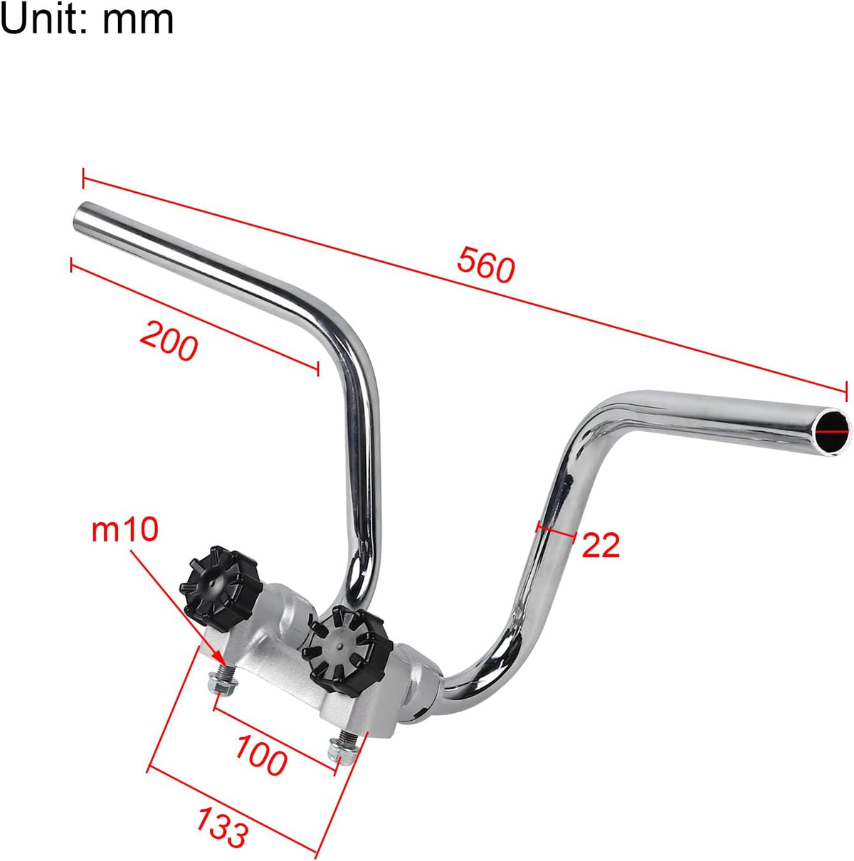 New Motorcycle Handlebar Splitter Handle Bar fit for Honda Z50 Z50 STYLE Z50J MONKEY REPLICA DAX/CT70 Z50R G50F GOLF50 MONKEY BIKE PARTS
