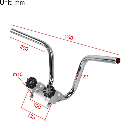 New Motorcycle Handlebar Splitter Handle Bar fit for Honda Z50 Z50 STYLE Z50J MONKEY REPLICA DAX/CT70 Z50R G50F GOLF50 MONKEY BIKE PARTS
