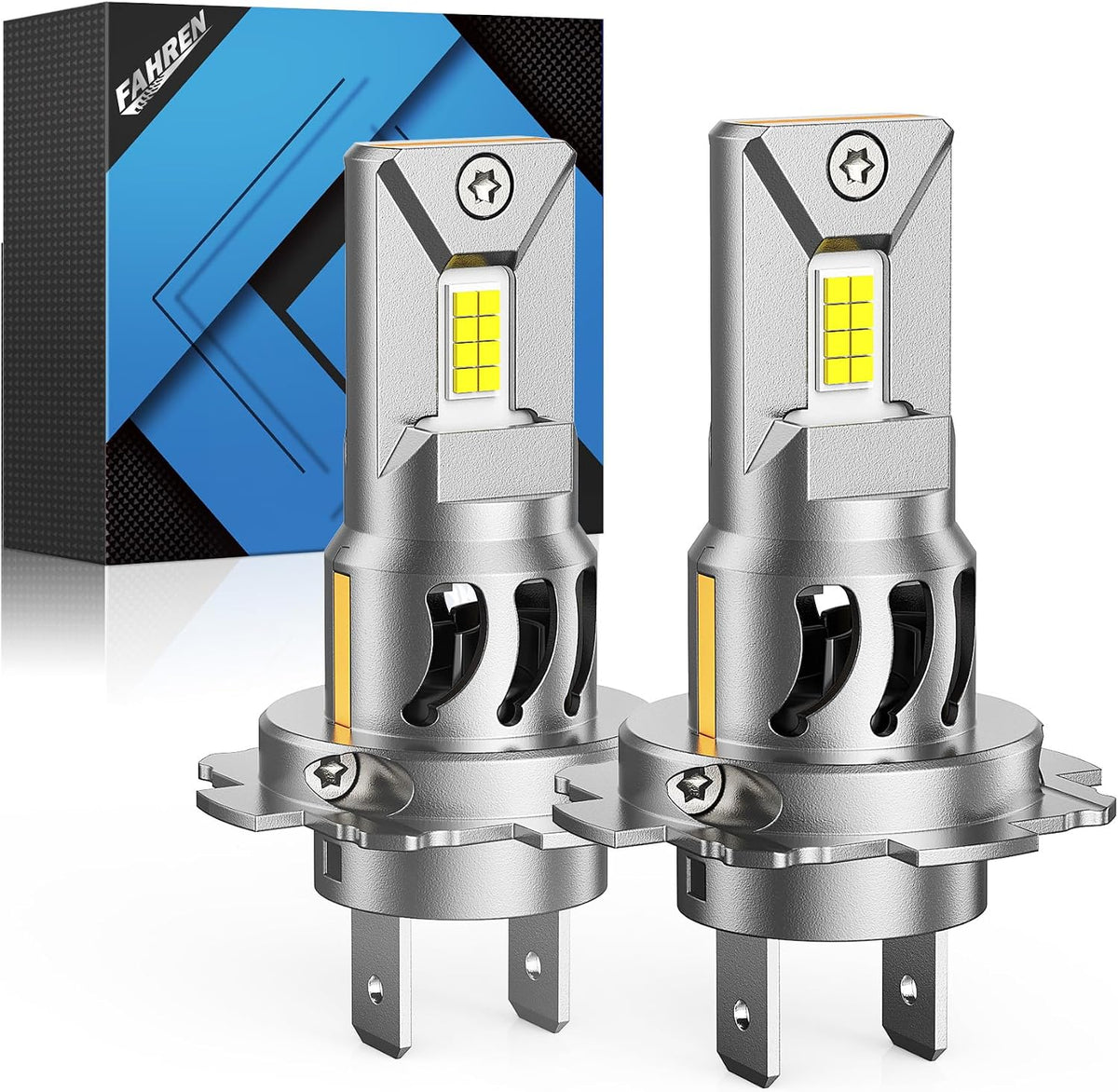 Upgraded H7 Headlight Bulbs, 90000LM 1500% Ultra-Brightness, Real 1:1 Halogen Size, 70000+ Longer Lifespan, 6500K White, IP68 Waterproof, CAN-Bus Ready Plug N Play, Pack of 2 Headlight Assemb