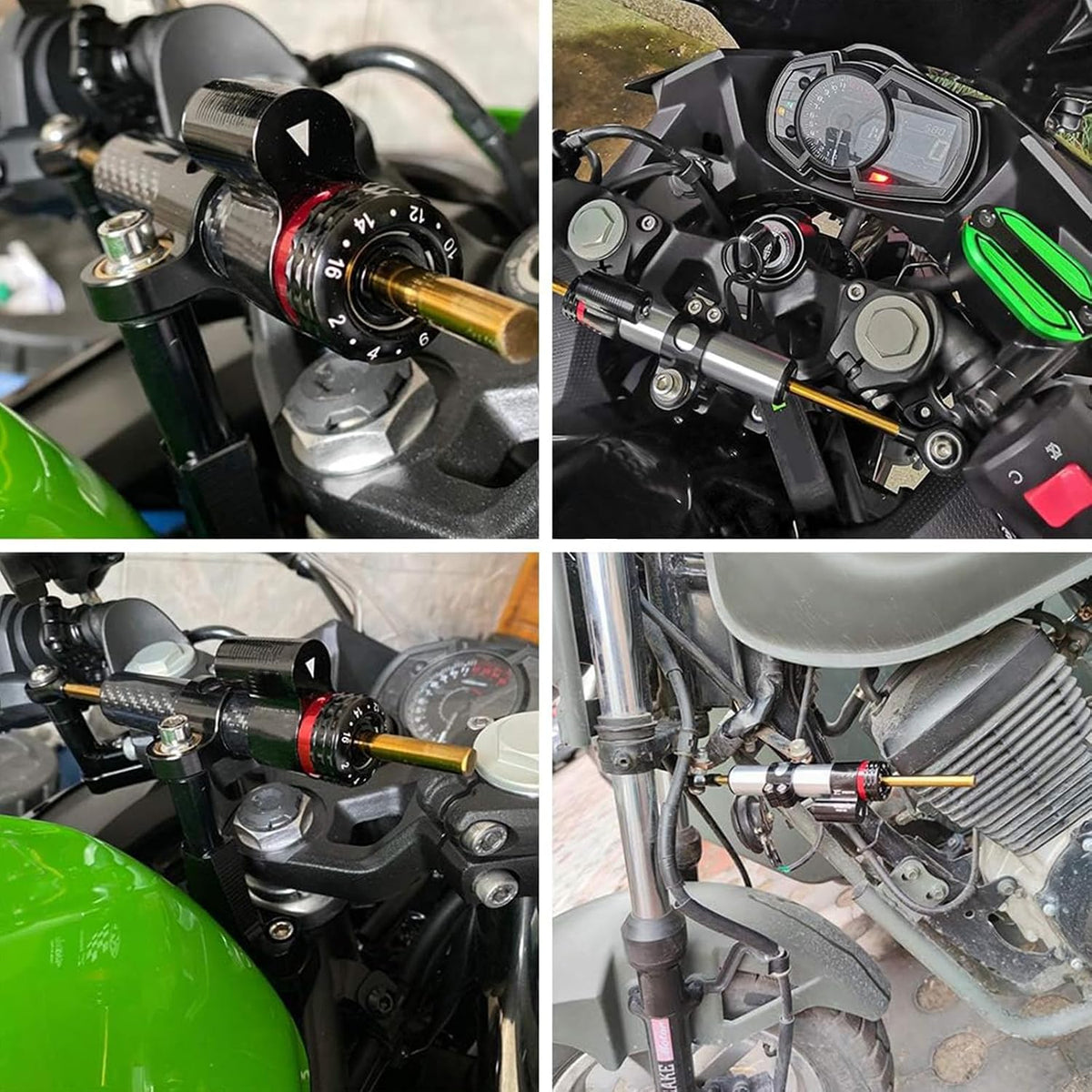 10" Carbon Fiber Universal Motorcycle Steering Damper,NO Bracket