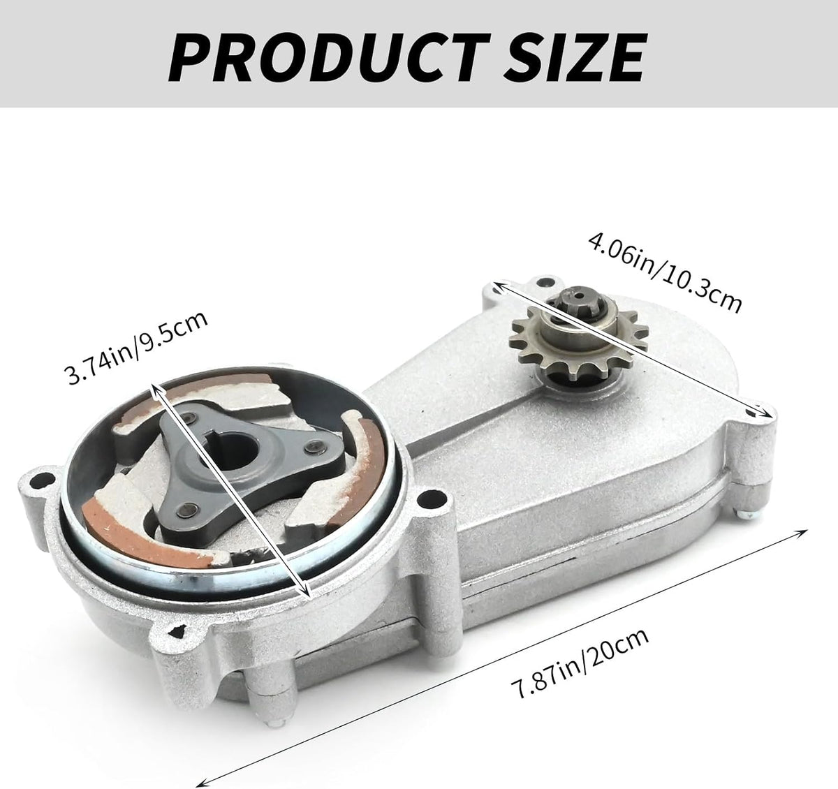 14T Clutch Drum Bell Housing Kit, Fits 43cc 47cc 49cc 2 Stroke Mini Pocket Bike Dirt Bike ATV, 50cc Class Mini Quad Centrifugal Clutch Gearbox Assembly Replacement Parts