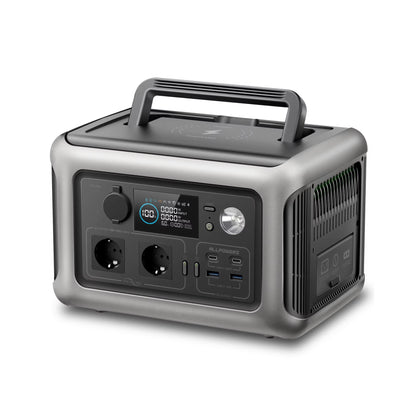299Wh 600W Portable Power Station R600, Lifepo4 Battery Backup with UPS Function, 1 Hour to Full 400W Input, MPPT