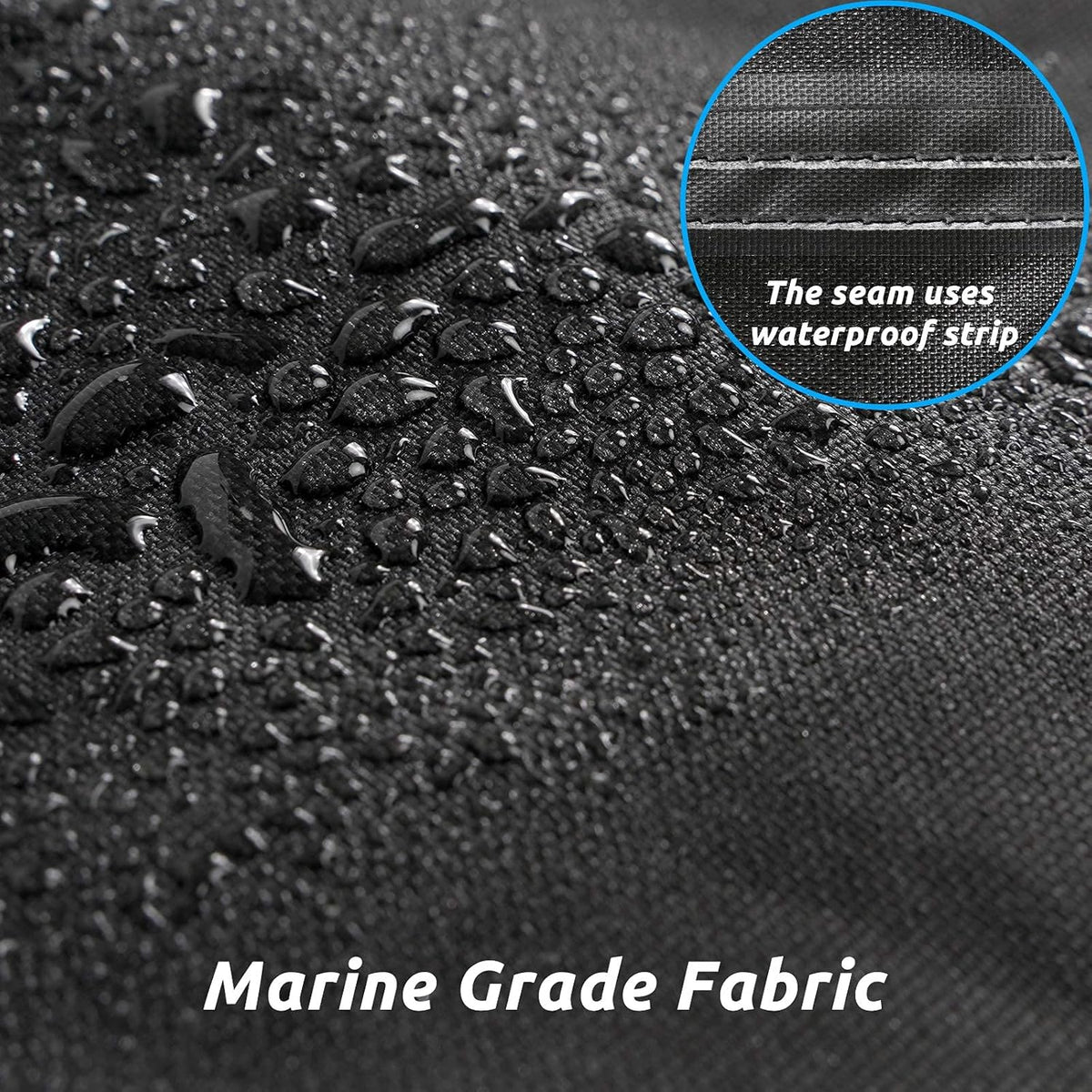Boat Cover, Heavy Duty 17-19ft Waterproof Trailerable Boat Cover