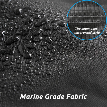 Boat Cover, Heavy Duty 17-19ft Waterproof Trailerable Boat Cover