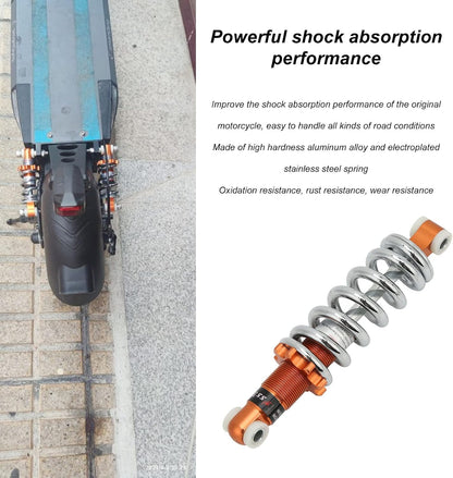 Spring Suspension Damper, Universal 190mm Adjustable Motorcycle Shock Absorber Aluminum Alloy 1200lbs Loading for Scooter for Moped, suspension system