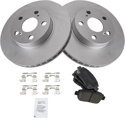 Front Ceramic Brake Pad and Rotor Set Coated