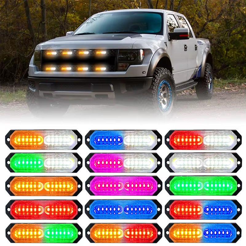Truck Car LED Strobe Warning Lights Red Blue Emergency Flashing High-Intensity Beacon Light Bar Accessories