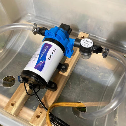 110 Volt RV Water Pressure Diaphragm Pump 4GPM 50PSI 33-Series 110V AC Camper On Demand Water Transfer Pump Electric with Power Plug for Bathroom Kitchen Food Truck Sprinkler Irrigation