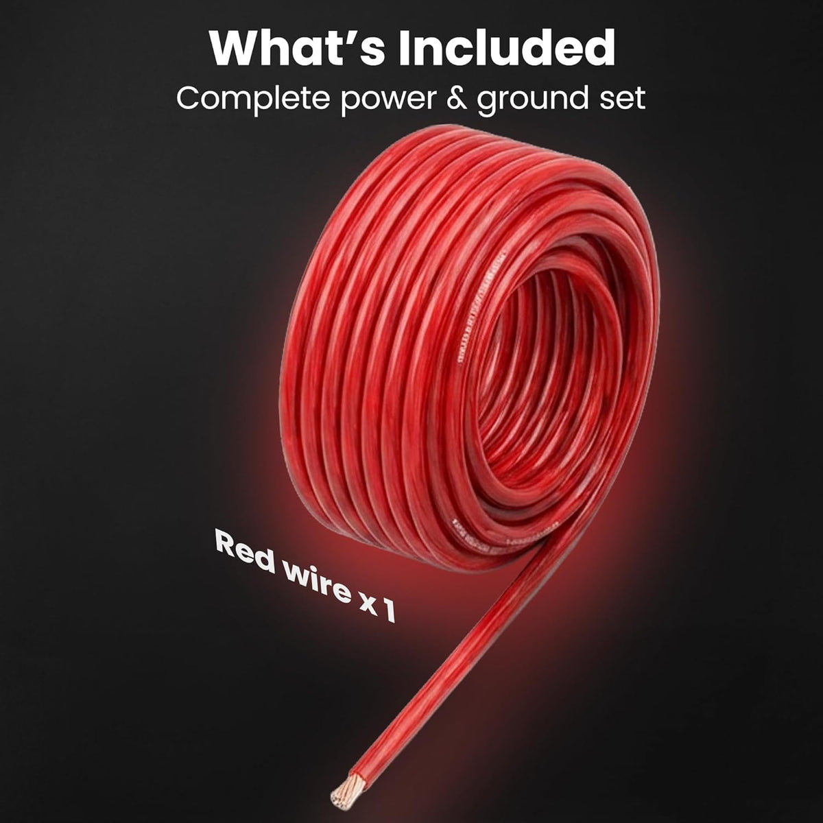 0 Gauge Wire 25 FT, 0 AWG Amp Wire Battery Wires Automotive Cable