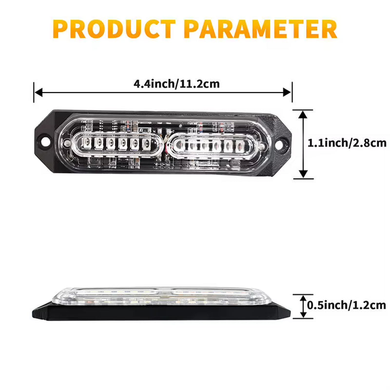 Truck Car LED Strobe Warning Lights Red Blue Emergency Flashing High-Intensity Beacon Light Bar Accessories