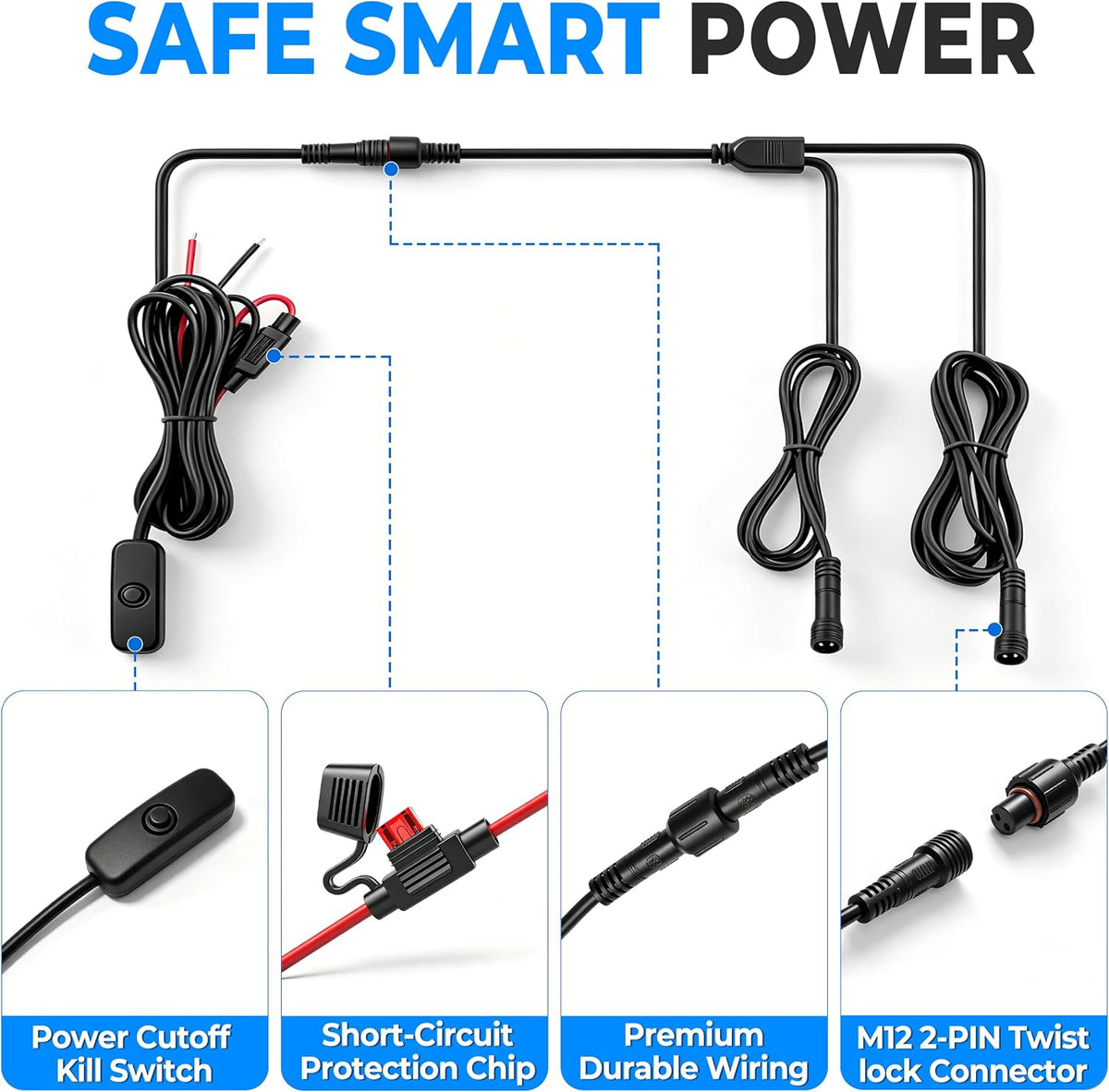 12 Pods Magnetic Metal Rock Lights, 6000K Pure White LED Rock Light Kit