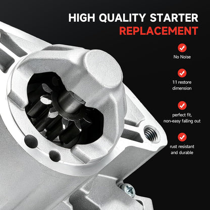 17933 Starter Motor Compatible with Dodge Ram 1500 2005 2006 2007 2008 Ram 2500 Ram 3500 5.7L V8 12V 1.7KW SMT0245 04801253AA 4801253AA M0T21371 M0T21371ZC