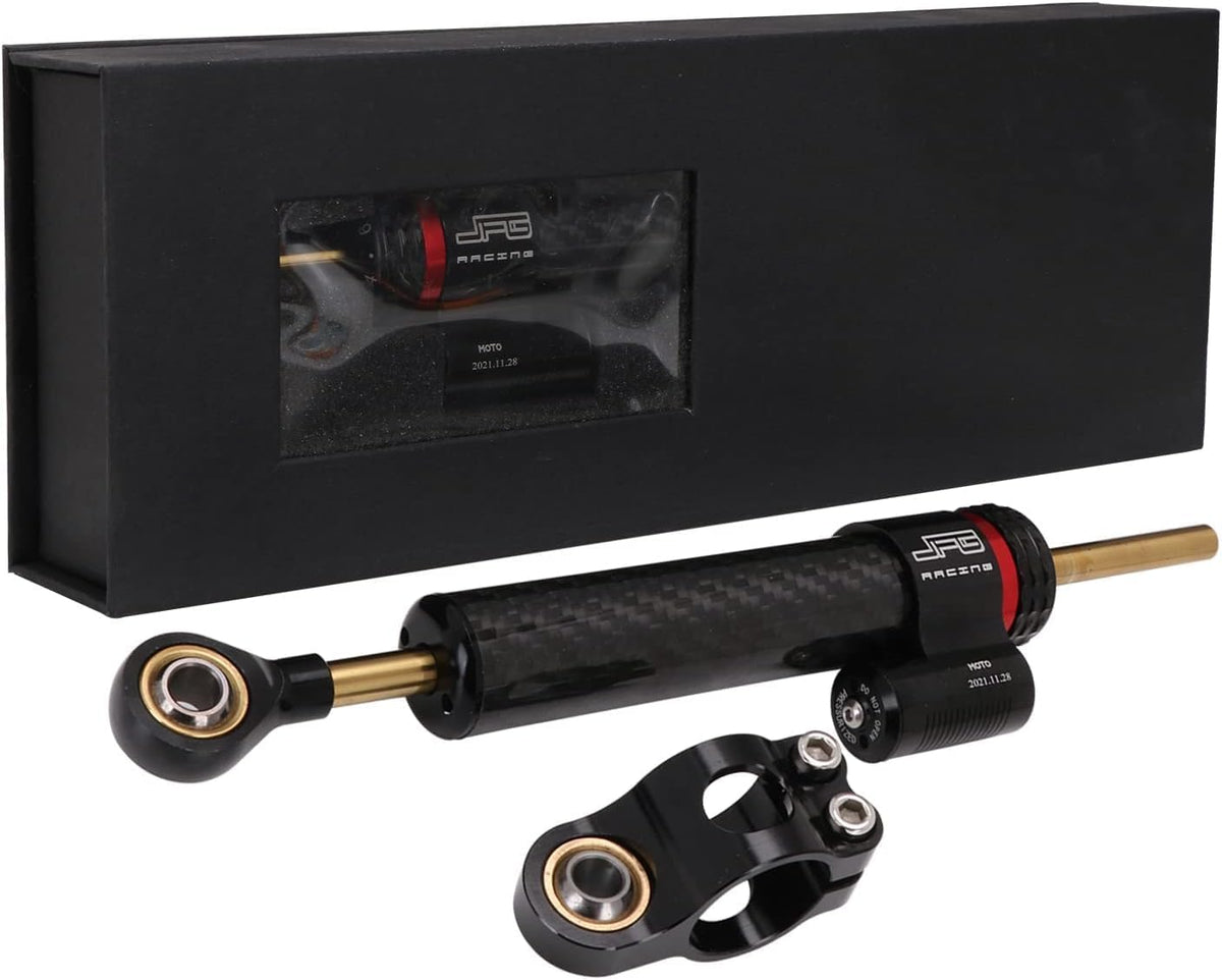 10" Carbon Fiber Universal Motorcycle Steering Damper,NO Bracket