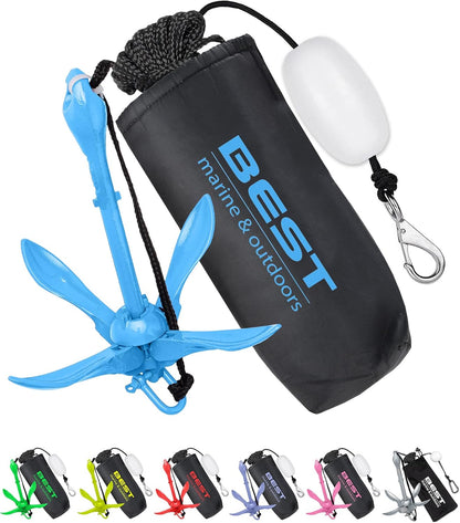 Kayak Anchor, 3.5 LB Folding Anchor System, Paddle Boards, Jet Skis & PWC
