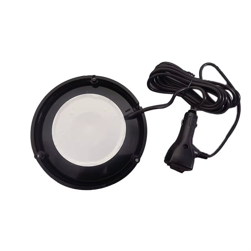 Amber LED Revolving Warning Beacon Light-Universal Vehicle Strobe for Trucks, Cars, Emergency Use