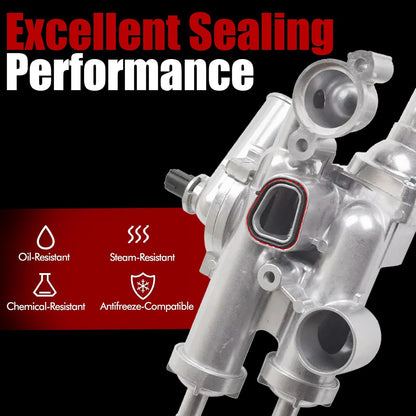 Upgrade Aluminium Thermostat Housing Assembly Compatible with Dodge Jeep Chrysler Vehicle - 200 Sebring Compass Patriot Avenger Caliber Journey 1.8L 2.0L 2.4L Replace 68003582AB